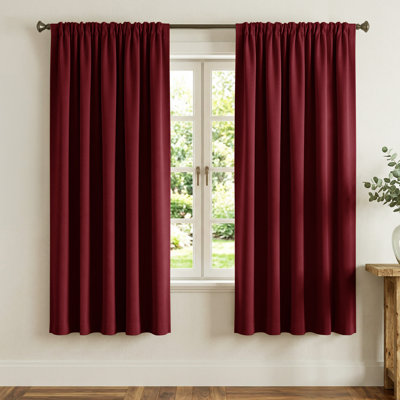 Blackout Curtains for Bedroom, Thermal Insulated Drapes Rod Pocket Privacy Protected Window Panels for Living Room, 2 Panels