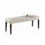 Ensemble de salle à manger en bois foncé de style urbain Leviton: table, 4 chaises et banc-1104345986