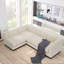 Canapé-lit modulaire en L Chenille-1650112556
