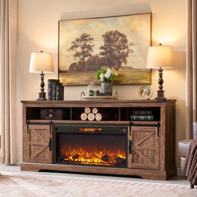 Dilakshika TV Stand Fireplace for TVs up to 85" Fireplace
