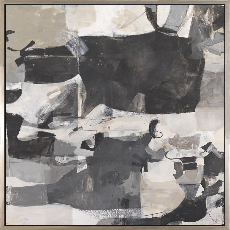 Study Of Gray VII Painting, 48" H x 48" W