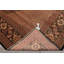 Tapis traditionnel rouille en laine et soie noir noué à la main 12 pi 3 po x 18 pi 1 po