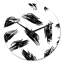 Graphique abstrait avec coups sur fond blanc - horloge murale moderne-207611283
