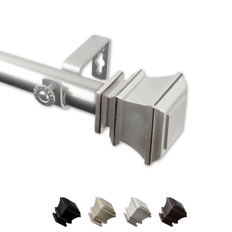 Simple Pineda 1 po, Nickel satiné, 48" – 84"