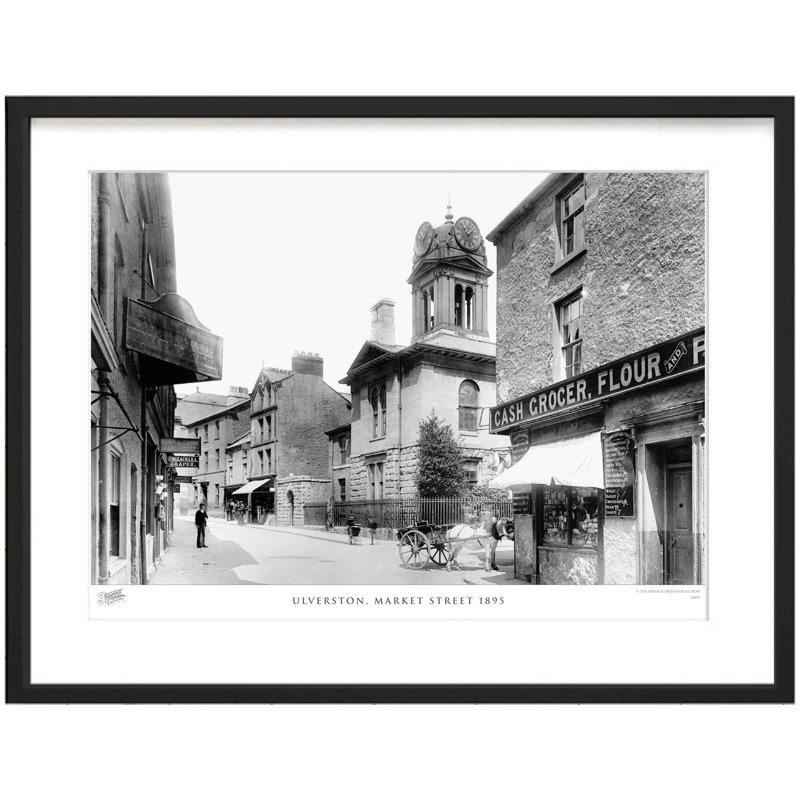 Ulverston, Market Street 1895 - Single Picture Frame Print, 60cm H x 80cm W x 2.3cm D