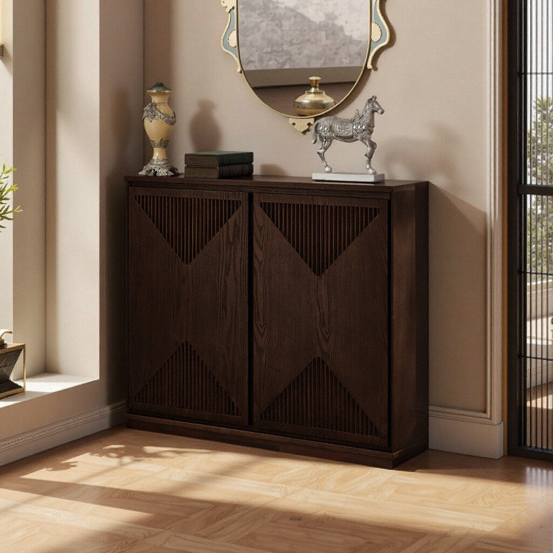 Buffet en bois massif Pensa, Brun