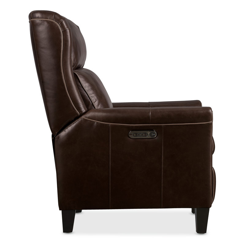Fauteuil inclinable en cuir RC, Brun