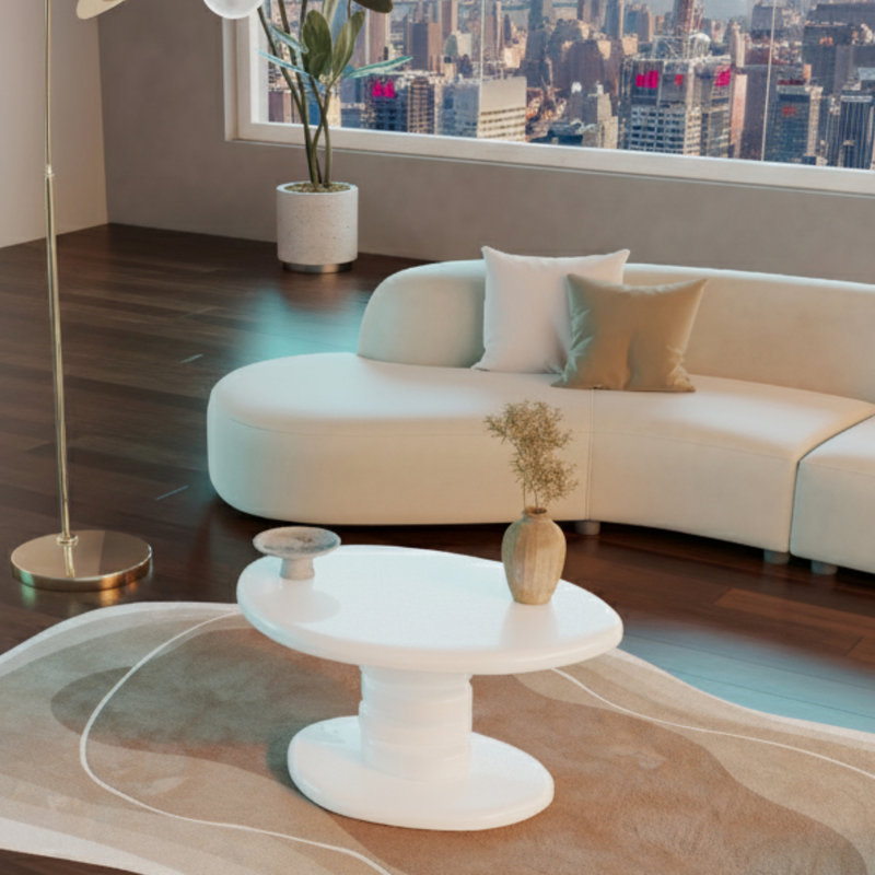 Table de bout moderne, table d'appoint en bois, Blanc