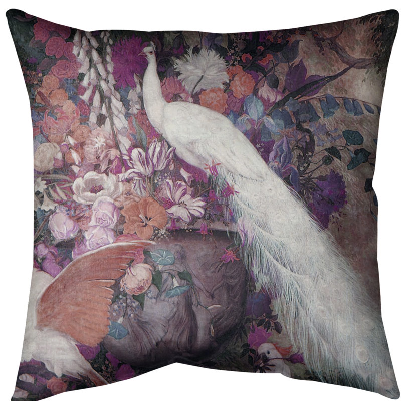 Coussin peacock, Duvet synthétique, Rose, 18 po x 18 po