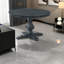 Table de salle à manger ronde en bois massif rustique, finition gris anthracite pour la maison