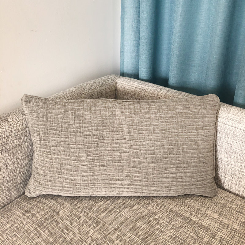 Lumbar Pillow Cover & Insert, Silver