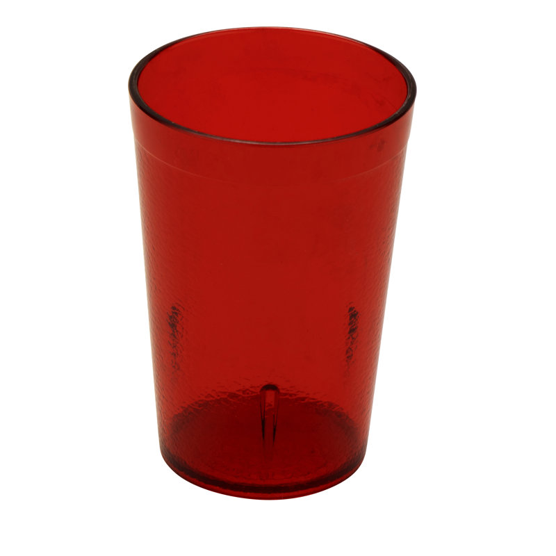 GET Gobelets de restaurant en plastique robustes, Contenant alimentaire, Rouge