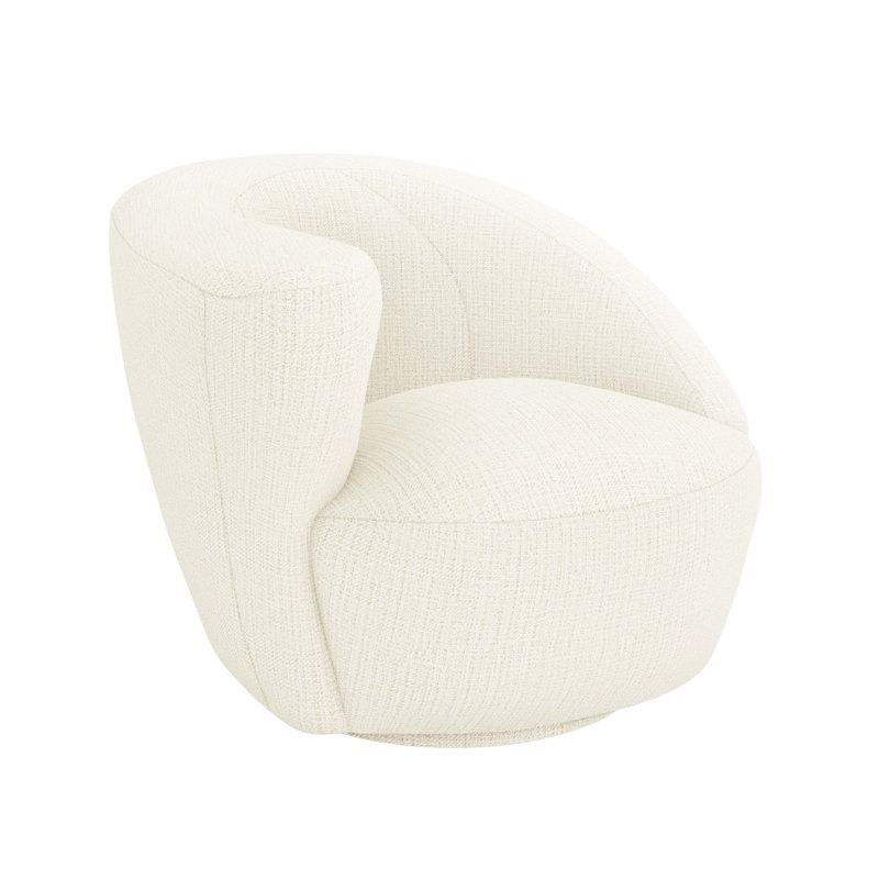 Fauteuil pivotant gauche Carlisle, Rayonne dune / viscose