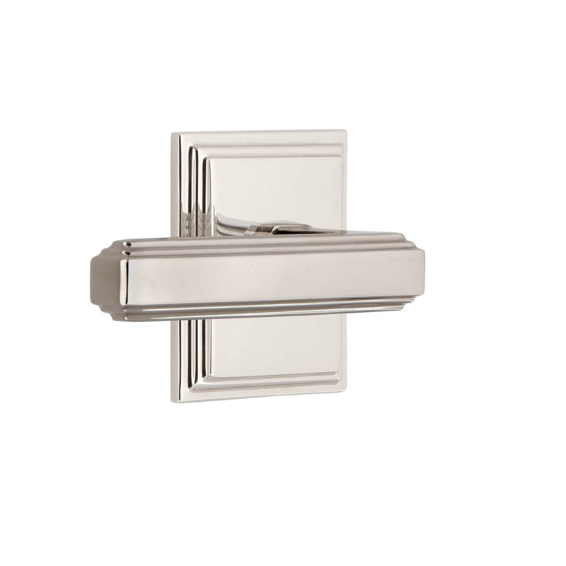 Rosace double Grandeur Carré, Nickel poli