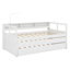 Lit de jour avec 2 lits gigognes, tablettes de rangement, 1 lumière gratuite et conception de chargement USB-903674435