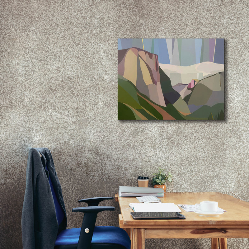  «Tunnel View» par Melba Browne, art mural sur toile, 34 po x 26 po
