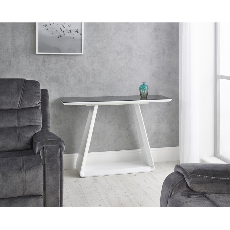 Axal 120cm Glass Top Console Table