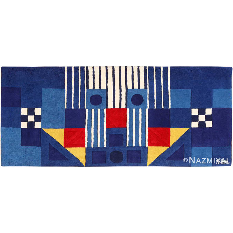 Tapis bleu rétro George Earl Ortman