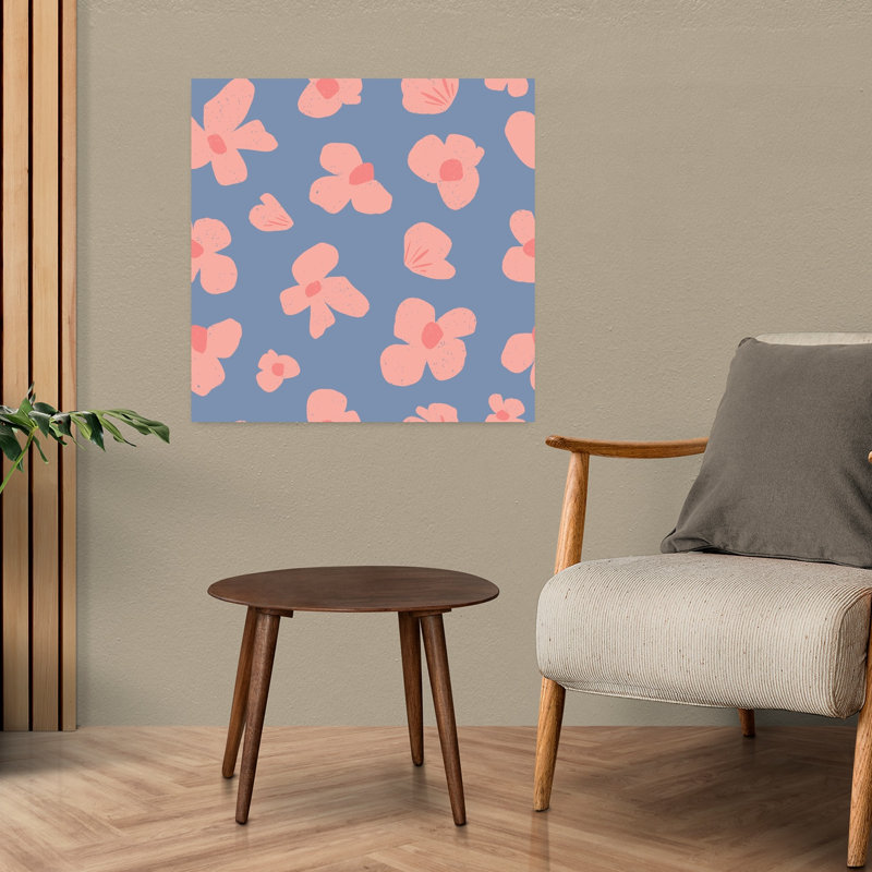 Abstrait, fleurs roses abstraites, art floral moderne, nature