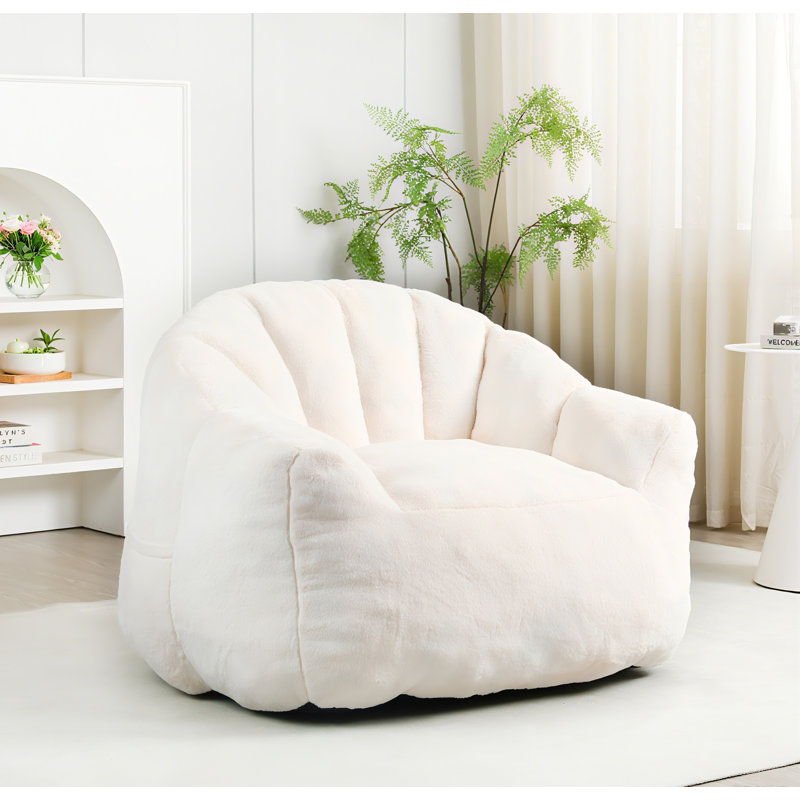 Bean Bag Chair, White