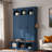 Farmhouse Arched Design Hall Tree With 3 Hidden Storage, 5 Hooks, Compartments Amd Bench-1185560736