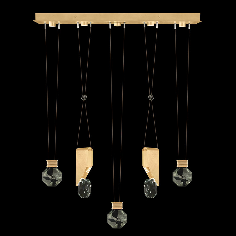 Aria 5 - Light LED Pendant, Brushed Gold