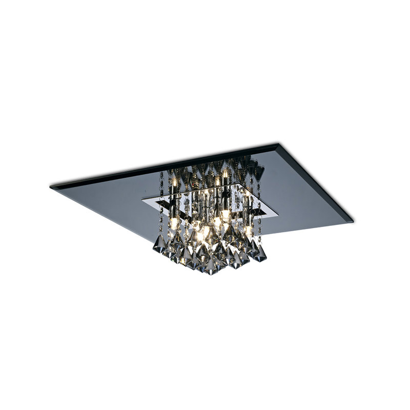 Lopez Flush Mount, 8 Light, Smoked Mirror