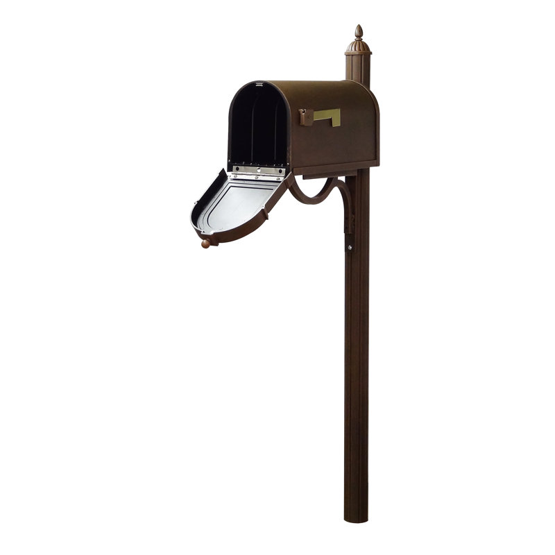 Berkshire Aluminum Post Mounted Mailbox, Copper