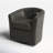 Hanshaw Faux Leather Swivel Barrel Chair-435540954