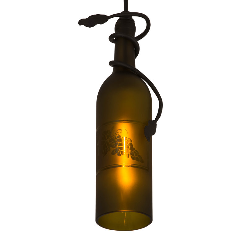 Greenbriar Oak 1 - Light Pendant, Green, 17" H x 5" W x 5" D