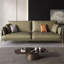 Causeuse-coussin standard en cuir véritable vert