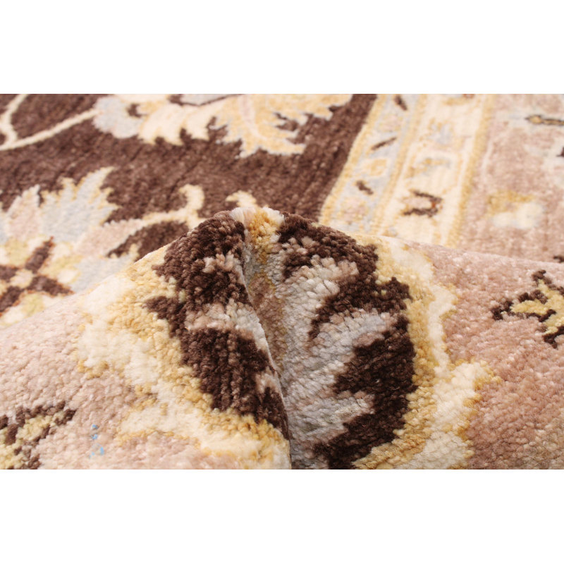 Tapis brun foncé Peshawar Oushak 9 pi 0 po x 12 pi 3 po