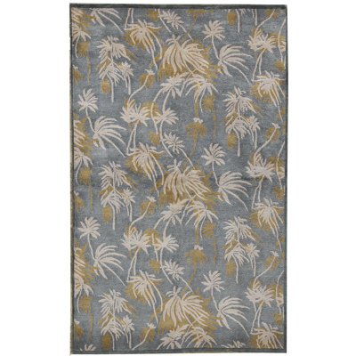 Hand-Knotted High-Quality Gray and Cream Area Rug