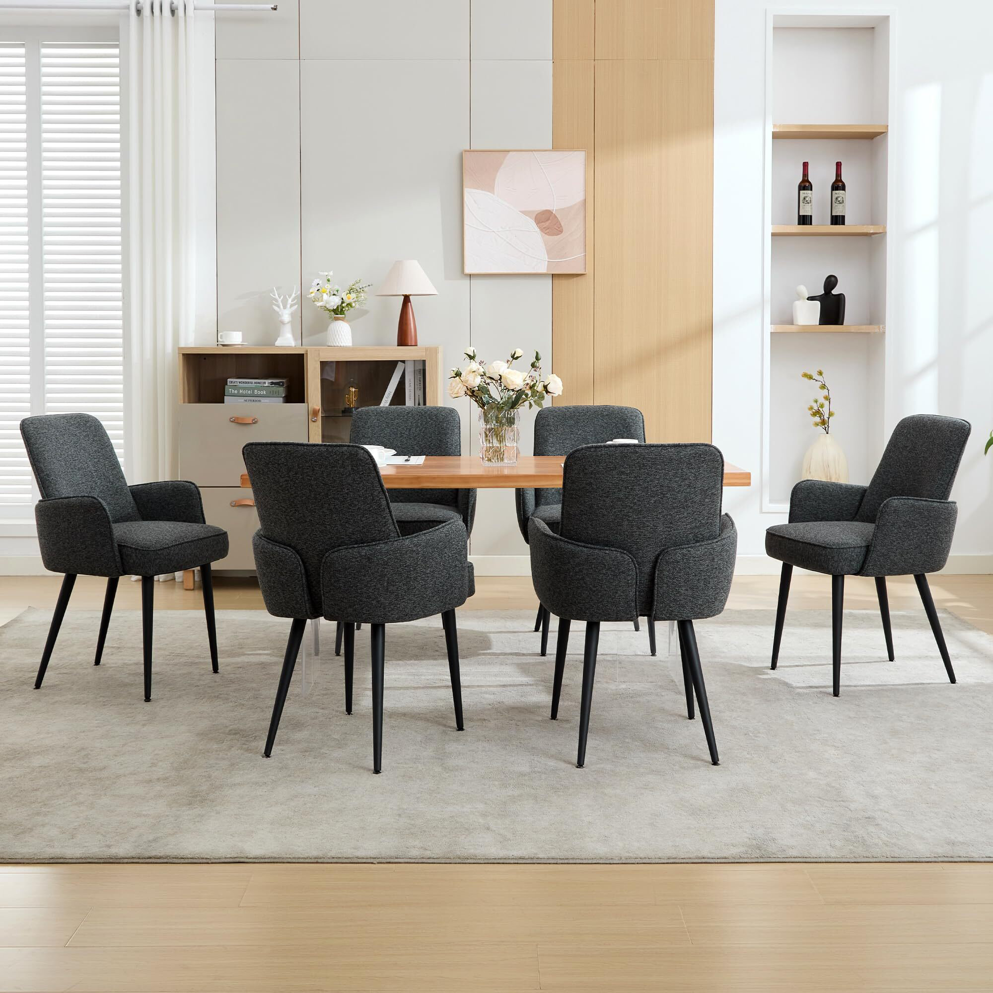 Corrigan Studio Kitchen chairs (set of 6), upholstered dining chairs ...