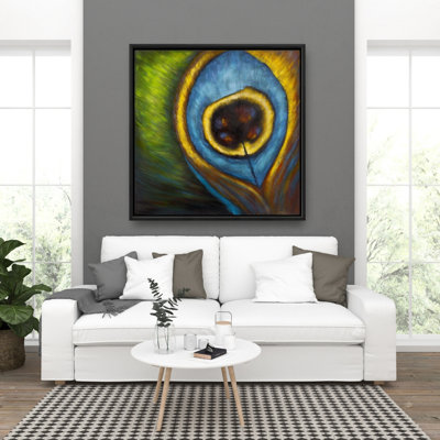 "Plume de paon" sur toile