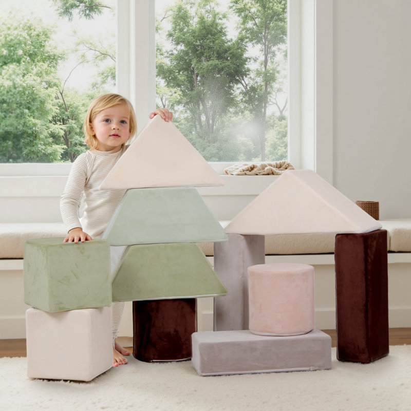 11 pièces de blocs de mousse d'arbre de Noël - jouets de construction pour enfants, ensemble de jeu en mousse souple, idée de cadeau de vacances amusante