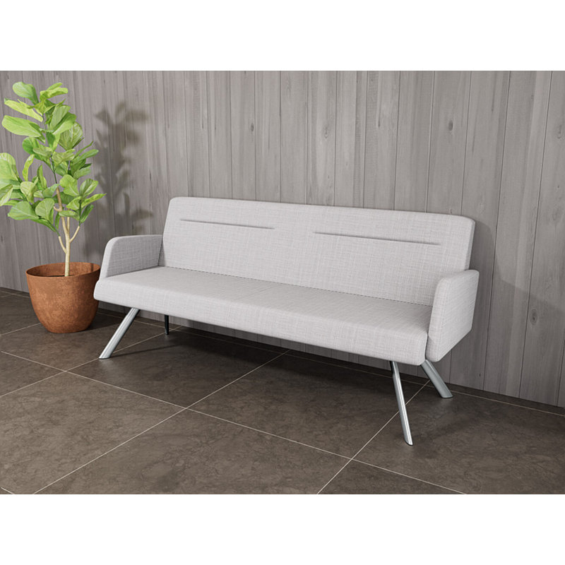 Pieds de canapé Willow, Chrome, Chambray gris - vinyle, Yes