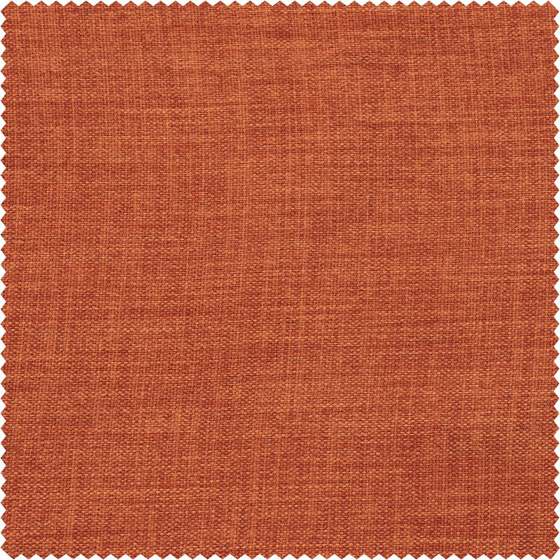 Ottis Faux Linen Room Darkening Curtain Panel, Desert Orange, 50" W x 84" L