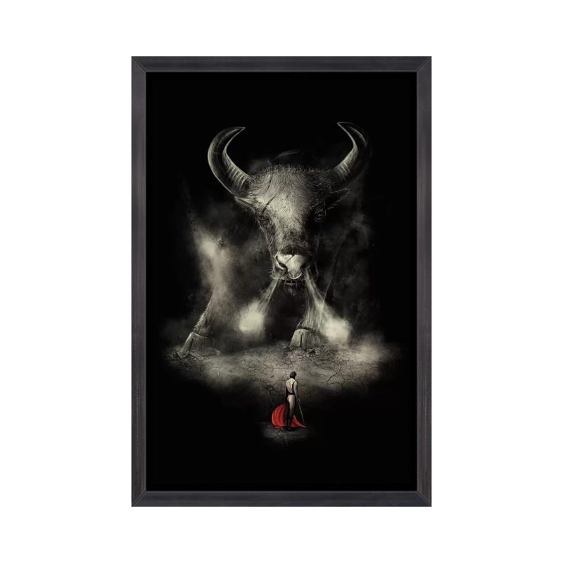 «Matador's Match», reproduction sur toile flottante, H 26 po x l 18 po x 1,5 po, Toile avec cadre noir patiné