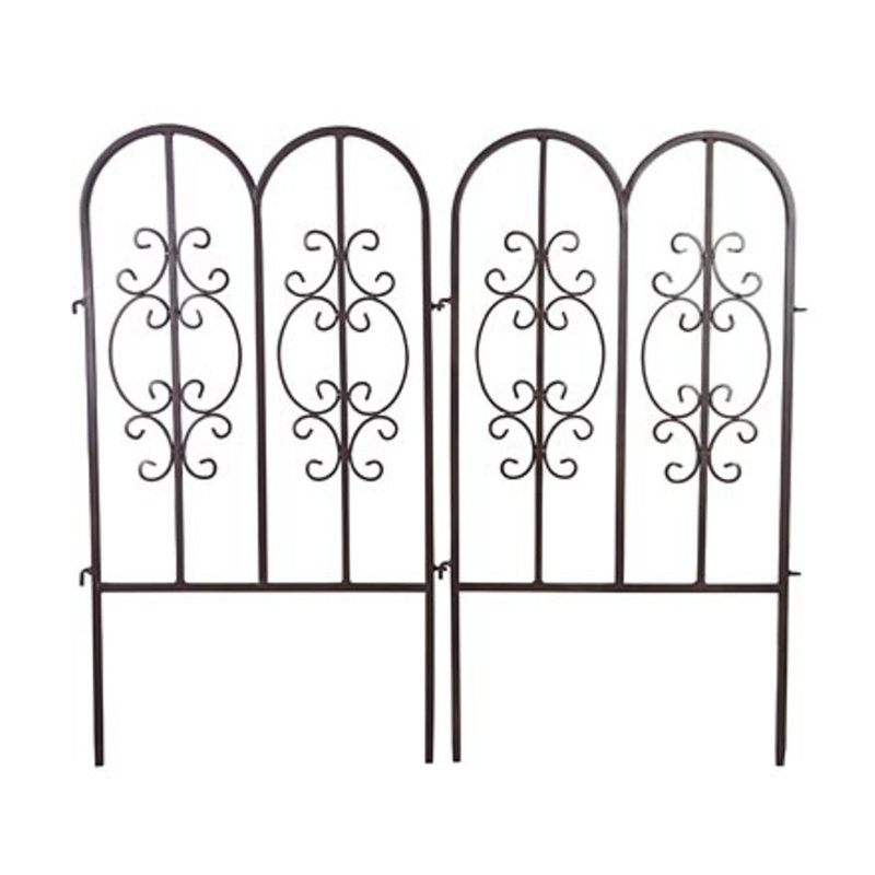 Clôture de jardin décorative en fer H 2,83 pi x l 2,83 pi