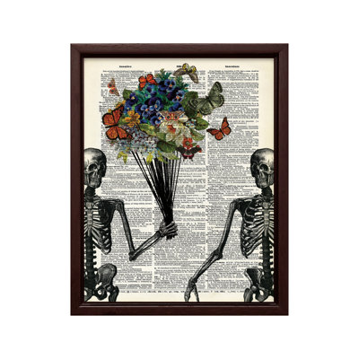 Skeleton Couple with Butterflies