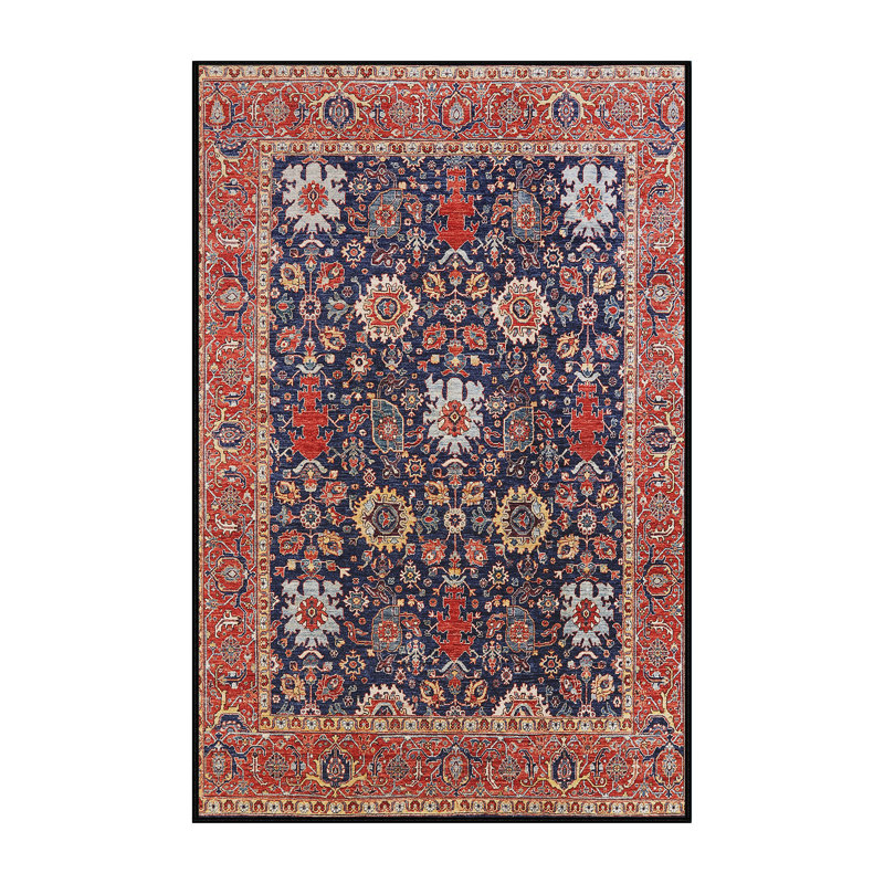 Tapis oriental rouge et bleu, Rectangle 5 pi x 8 pi