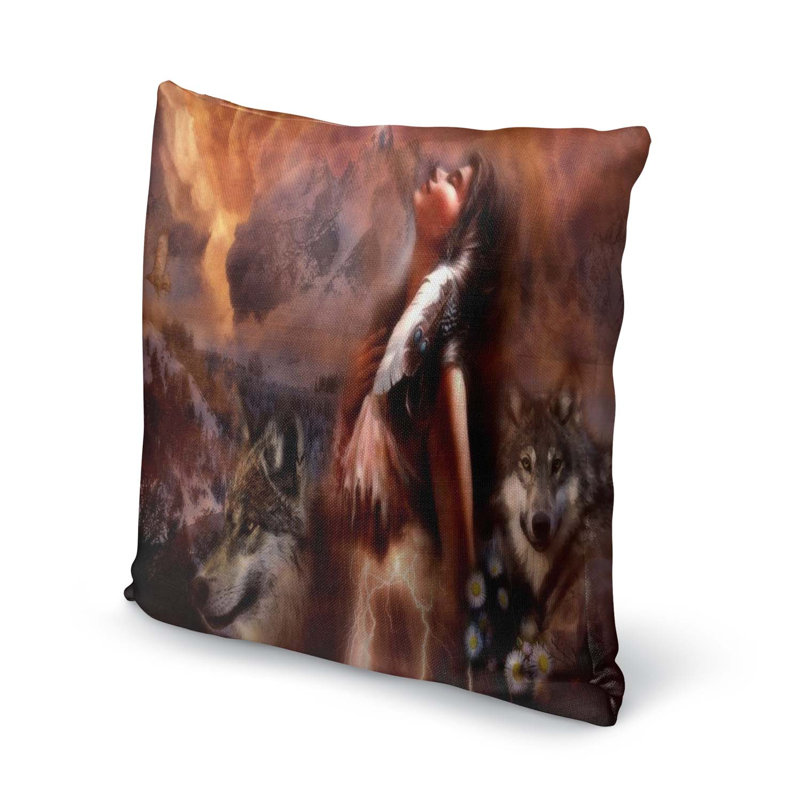 Housse de coussin carrée d’extérieur native, 16 po x 1 po