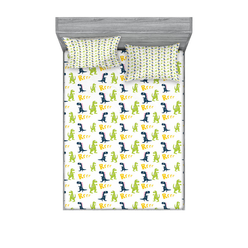 Multicolore ensemble de draps et taies décoratives Ambesonne, Ensemble de draps pour lit double avec 4 taies d'o