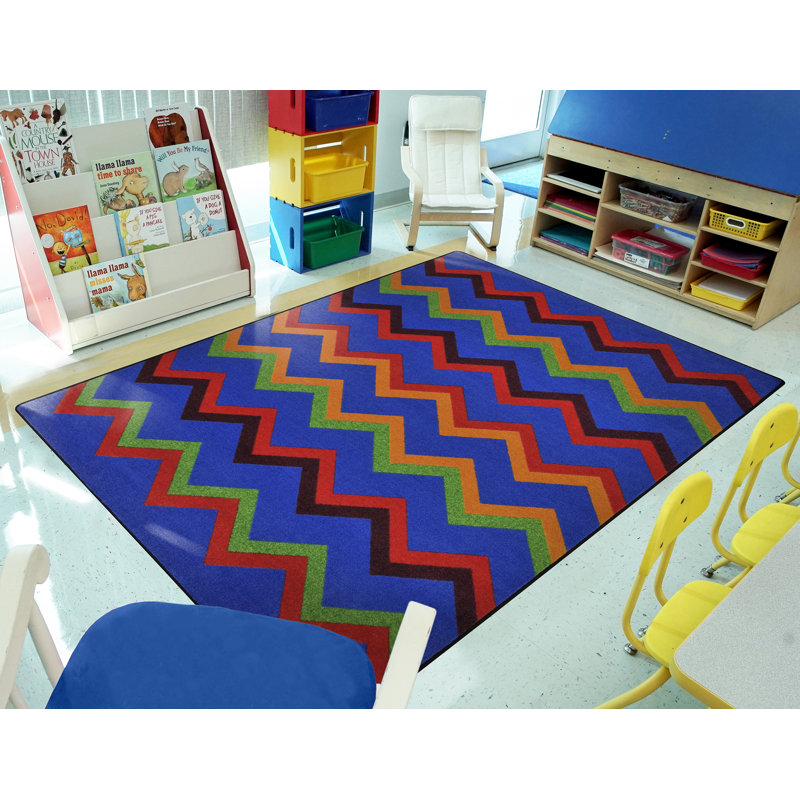 Sonic Chevron Tufted Primary Area Rug, Rectangle 5'4" x 7'8"