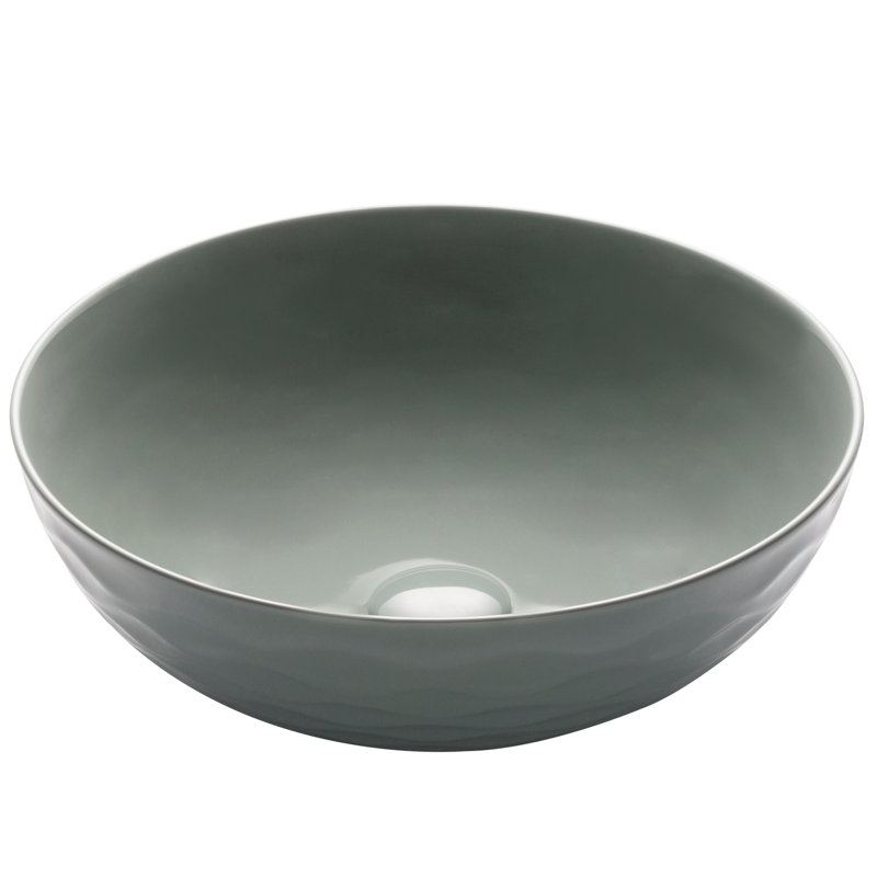 Lavabo de salle de bain vasque circulaire Thin Ceramics, gris