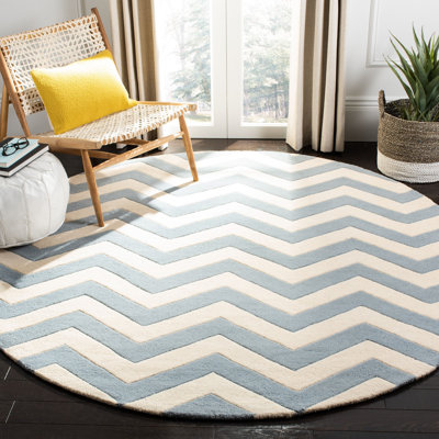 Teresita Hand Tufted Wool Chevron Rug