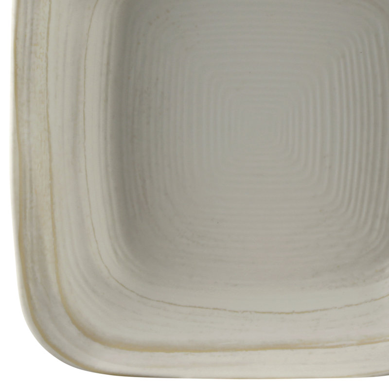 Assiette à salade 8" en mélamine carrée 29 oz Della, Blanc cassé