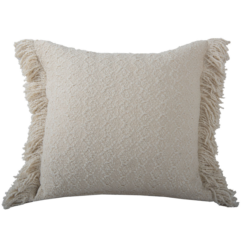  Housse et insert de coussin décoratif en coton, Crème