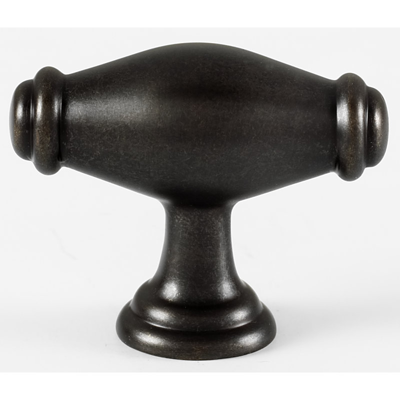 Barcelona Finish Traditional T-Handle Cabinet Knob with Mounting Hardware